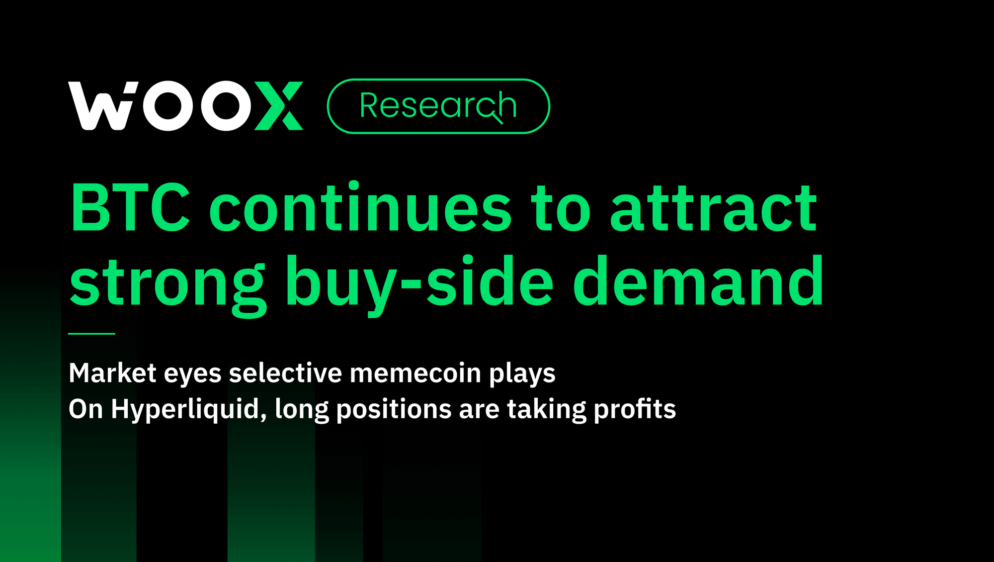 BTC continues to attract strong buy-side demand