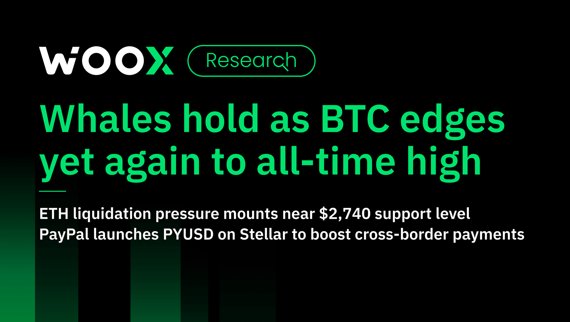 Whales hold as BTC edges yet again to an all-time high